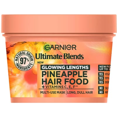 Garnier Ultimate Blends Pineapple 3-in-1 Glowing Hair Mask Duo