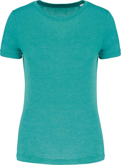 PROACT® Damessport-T-shirt triblend met ronde hals PA4021 - Turquoise Blue Heather - M
