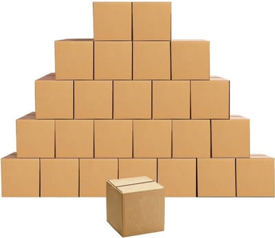 Verzenddozen Karton - Kleine Doosjes - Verpakken en Verzenden - Milieuvriendelijk Golfkarton - 4 x 4 x 4 Inch - Bruin