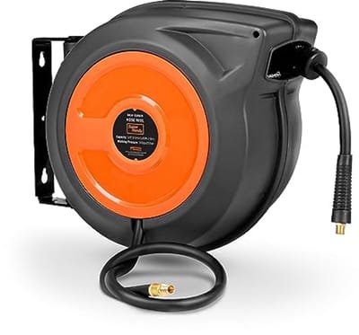 Intrekbare Luchtslanghaspel 3/8" x 15m - Heavy Duty Polypropyleen voor Binnen en Buiten