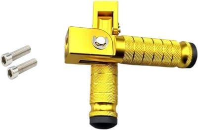 Motorfiets Voetsteunen - Gevouwen Pedalen - Reizen Comfort - Antislippatroon - 8 mm - Zwart