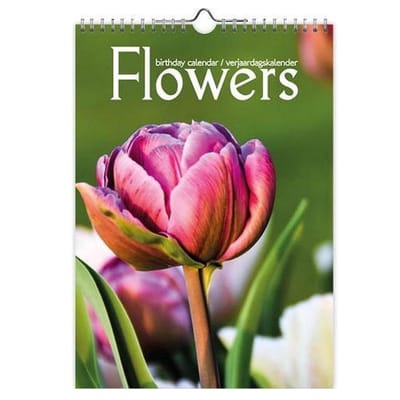 Verjaardagskalender Flowers - A4 formaat