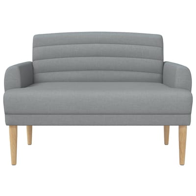 vidaXL - Lovingseat - met - knoopge - tuft - Lichtgrijs - 116 - x - 67 - x - 80 - cm - Stof