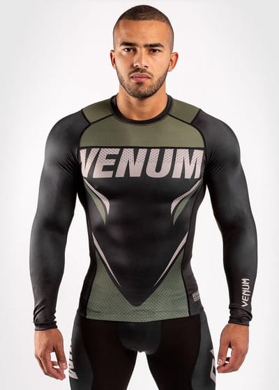 Venum ONE FC Impact Rashguard L/S Zwart Kaki - M