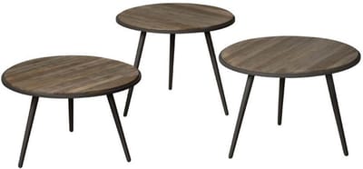 Tower Living - Turi bijzettafel set 55 cm - bruin