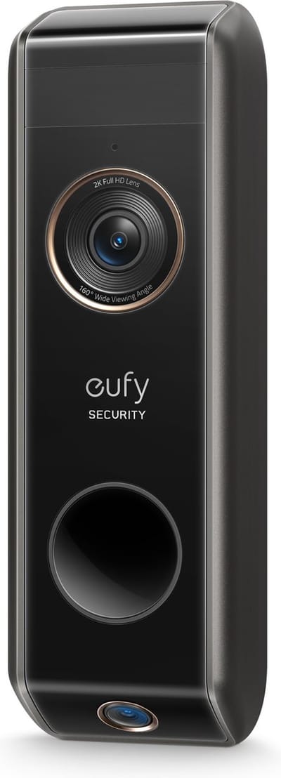 eufy Security 2K HD Video Deurbel Dual 2 Pro - Twee Camera's - Pakketdetectie - Gezichtsherkenning - Batterijgevoed - UITBREIDING - Werkt enkel met Homebase 2 of 3
