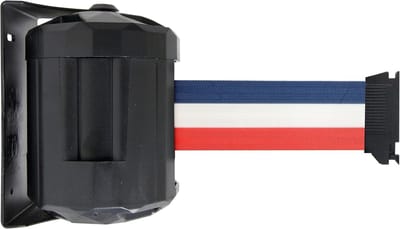 Wandhaspel - Afzetpaal riem - Toegang blokkeren - Anti-paniek technologie - 4 meter - Blauw/Wit/Rood