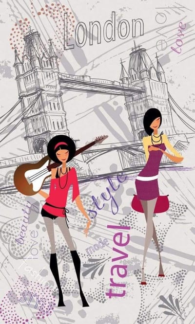 Fotobehang - London Style 150x250cm - Vliesbehang