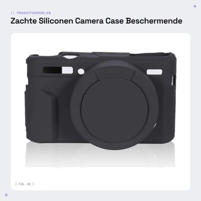 Dailygoods- Camera Case Zachte Siliconen - Beschermende Cover - Lichtgewicht - Geschikt voor G7XII/G7X Mark II - Duurzaam - Stootbestendig - Cameratas