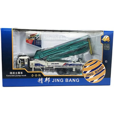 1 50 Legering Betonpomp Vrachtwagen Model Speelgoed Verplaatsbaar Bouwvoertuig Transport Auto Kindercadeau gray