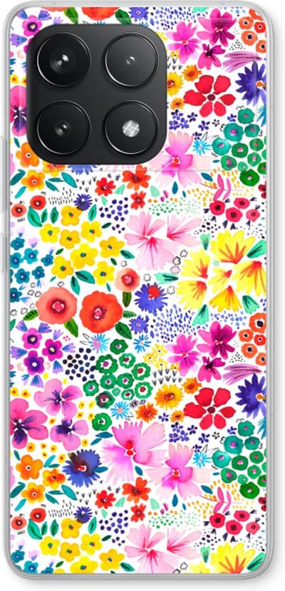 Case Company® - Hoesje geschikt voor Xiaomi Poco F6 Pro hoesje - Little Flowers - Soft Cover Telefoonhoesje - Bescherming aan alle Kanten en Schermrand