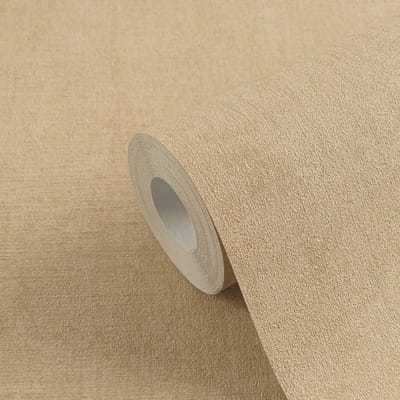 LINNENLOOK BEHANG | Subtiel glanzend - Bruin Beige - A.S. Création Cuba II