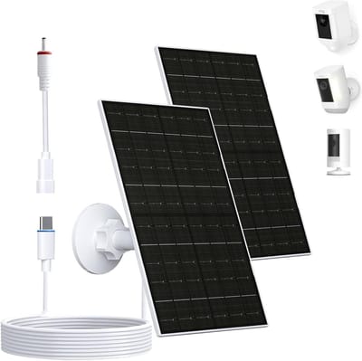 Zonnepaneel Camera - Solar Charger - Camera Opladen - IP66 Waterdicht - 7W - Zwart