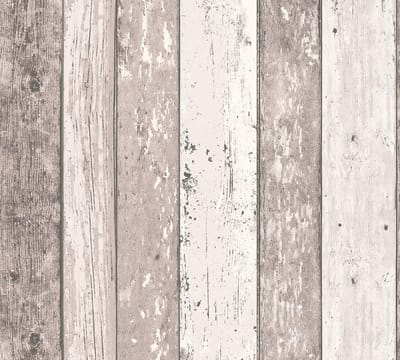 VERWEERDE HOUTEN PLANKEN BEHANG | industrieel - Bruin Crème - A.S. Création Elements 2