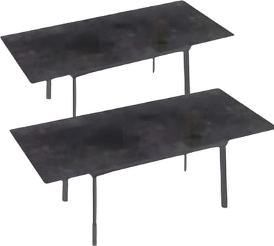 Eettafel Grandiose - 8-10 Personen Gesinterde Stenen Eettafel - 180 cm Uitschuifbare Keuken Eettafel voor Kerst - Metalen Frame