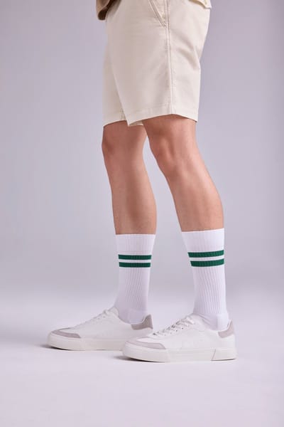 FALKE Dynamic gedessineerd katoen sokken unisex wit - maat 46-48