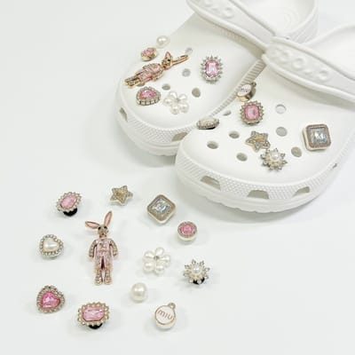 Schoenaccessoires-geschikt voor crocs charms- geschikt voor crocs pins- geschikt voor crocs Accessoires- geschikt voor Crocs Jibbitz-CJ-235 roze diamant Alice konijn
