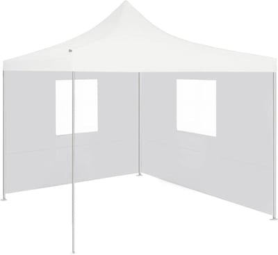 Opvouwbaar Paviljoen - Feesttent Tuin - Buitenfeesten Organiseren - Inclusief Zijwanden - 3 x 3 Meter - Wit