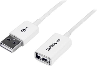 StarTech 3 m witte USB-verlengkabel - A-naar-A M/F