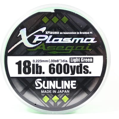 Sunline PE Line Asegai Xplasma 600yds PE 1.7 18lb Lichtgroen (5080)