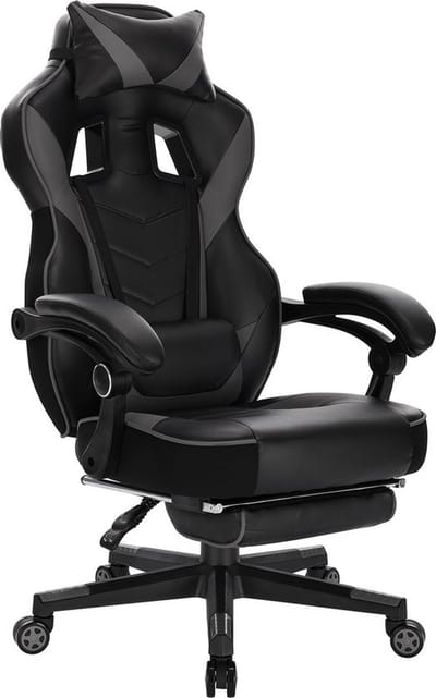 Bolt Edge Gaming Stoel - Zwart - Ergonomisch - Met Voetsteun - In Hoogte Verstelbaar