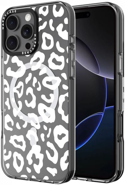 HappyCase Joy Hoesje | Geschikt voor Apple iPhone 16 Pro | Compatibel met MagSafe | Back Cover | Luipaard | Wild Leopard Print