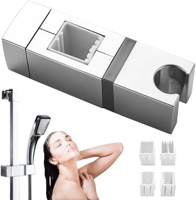 Dailygoods- Douchekophouder 360 Graden Draaibaar - Verstelbare Wandbeugel - Douchekop Houder - Wandmontage - Geschikt voor 18-25 mm Douchepijpen - Zilver - Douchebeugel