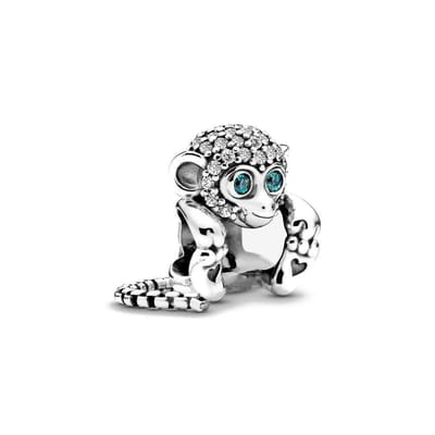 Fler® | 925 Sterling Zilver Bedels | Bedel Aap | 925 Sterling Zilver | Bedels Charms Beads | Past op populaire bedel armbanden (standaard-3mm) | armbandbedel | Monkey charm