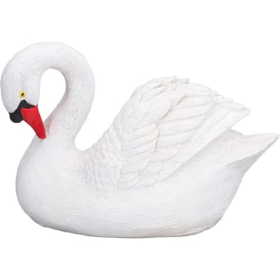 Hars Witte Zwaan Beeldje Hars Witte Gans Standbeeld voor Buitentuin Tuindecoratie white