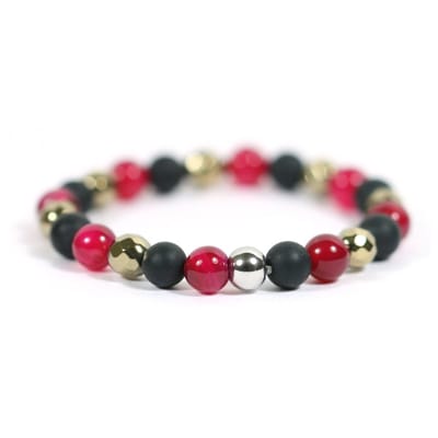 Heaven Eleven KIDS - meisjes - armband - edelsteen - agaat - mix - 6mm - 15 cm