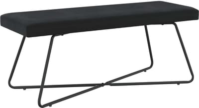 vidaXL - Bank - Zwart - 110 - x - 40 - x - 45 - cm - fluweel