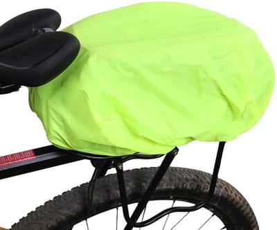 Dailygoods- Fietstas Regenhoes Waterdicht - Fietstas Dubbel - Reflecterende Fietstas - Fluorescerend Groen - Lichtgewicht - Opvouwbaar
