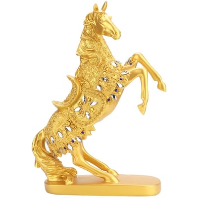 Statue artisanale de cheval rétro de Style européen, décoration de Bar, de bureau et de maison, ornement, cadeau d'anniversaire beige
