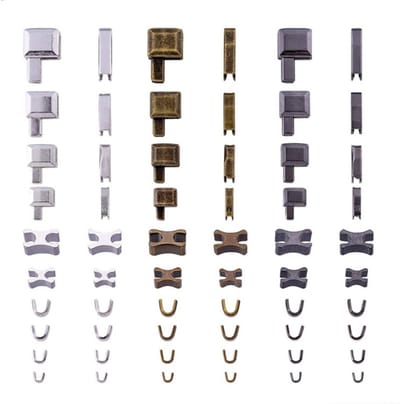 60-delige rits reparatieset, vervanging van metalen ritssluitingen (maat 3, 5, 8, 10)