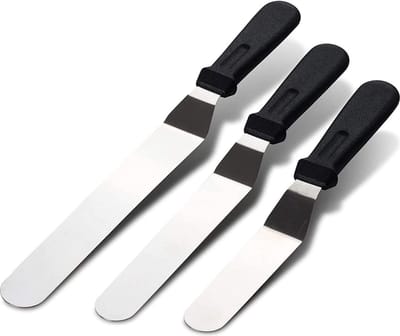 Paletmes voor het bakken, Palet Icing Mes Hoekige Spatel Set van 3 RVS Icing Tools voor Bakken, Cake Decorating, Smoothing Icing en Koken, Frosting Gebak, Cupcake