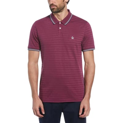Original Penguin Heren getipt poloshirt Regular (Amarant)