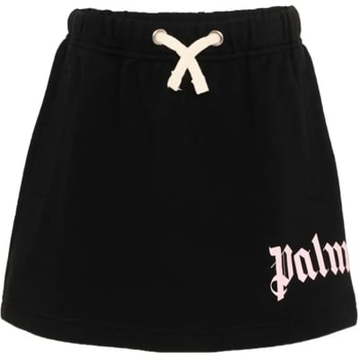 Palm Angels Meisjes Klassieke Oversized Logo Mini Rok (Zwart)