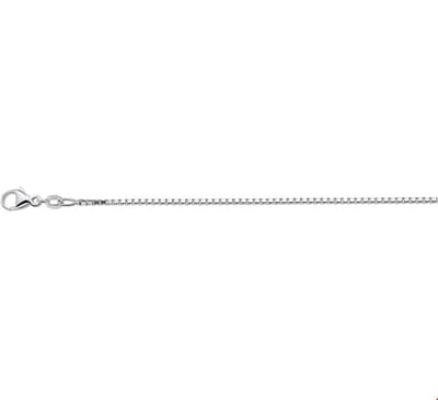 Zilver Gerhodineerde Collier venetiaans 1 1306143 50 cm