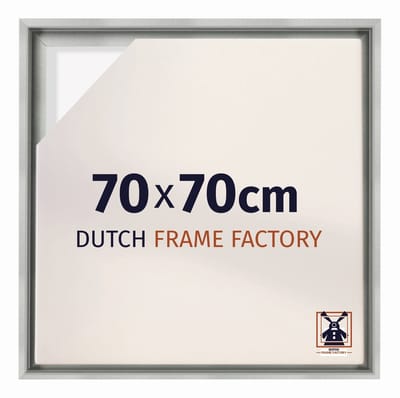 Baklijst 70x70 cm - Zilver Mat - Geschikt voor Canvasdoek - MDF Baklijst Lausanne
