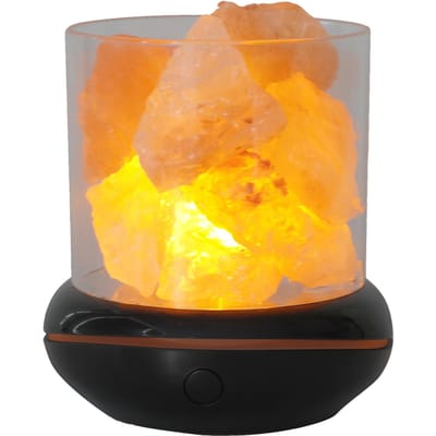 Veilleuse en pierre de sel en cristal, 7 couleurs, lampe LED en cristal de roche, diffuseur d'huile essentielle USB Portable