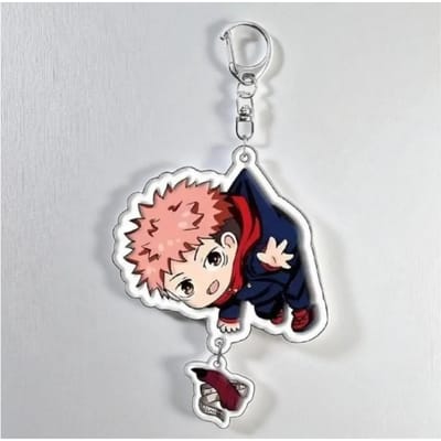 6cm Leuke Stijl Anime Acryl Sleutelhanger voor Jjk Yuji Itadori Satoru Gojo Q-Versie Hangende Houding Sleutelhanger Anime Peripheral Cadeau -3 PCS white