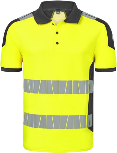 HAVEP Polo High Visibility+ 10080 - Fluo Geel/Charcoal - L