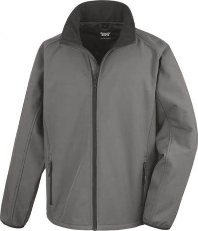 Result Printable Soft Shell Jacket RT231 - CHARCOAL/BLACK - XXL