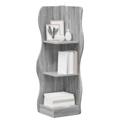vidaXL - Hoekplank - Grijs - sonoma - 34 - x - 33 - x - 102 - cm - Bewerkt - hout