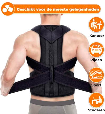 Luxegoed ®Rug- schouders & Nek | Postuur Corrector | Rugbrace | Schouder Corrector | Rug corrector | Posture corrector | Verstelbaar | Unisex | 4XL