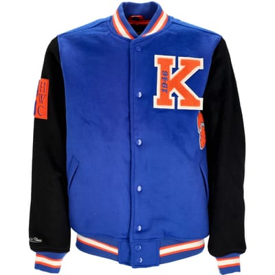 Heren College Jacket NBA Team Legacy Varsity Jacket Neykni Royal/zwart