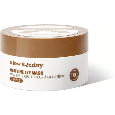 Slow Sunday Caffeine Oogmasker 60 stuks, Koreaans collageen oogmasker, collageen patches onder de ogen, verminder de wallen, verbeter de donkere kringen, verstevig de huid, verhelder de oogcontour, voor gezwollen ogen, voor zomer & herfst, Y2K, ideaal voor feestjes, terug naar school