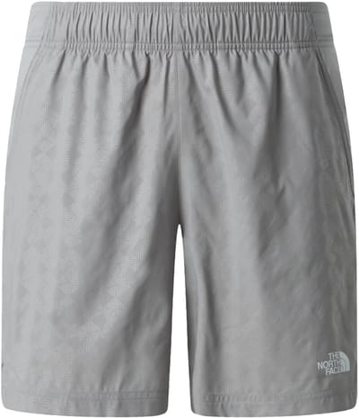 The north face 24/7 pentadome embossed 7in short in de kleur grijs.