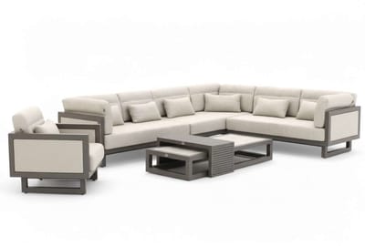 Apple Bee Santorini Loungeset 6-delig Nr.5 - Links Lang - 318 x 239 cm