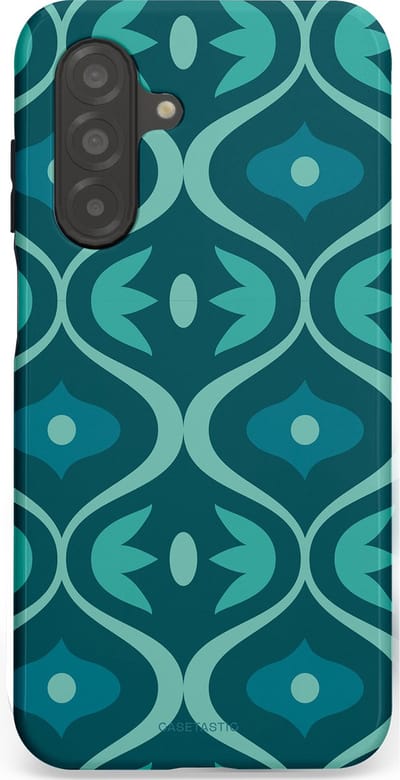 Casetastic hoesje geschikt voor Samsung Galaxy A26 - Dubbellaagse bescherming - Decoratief Blauwgroen - Fashion Case - Petrol